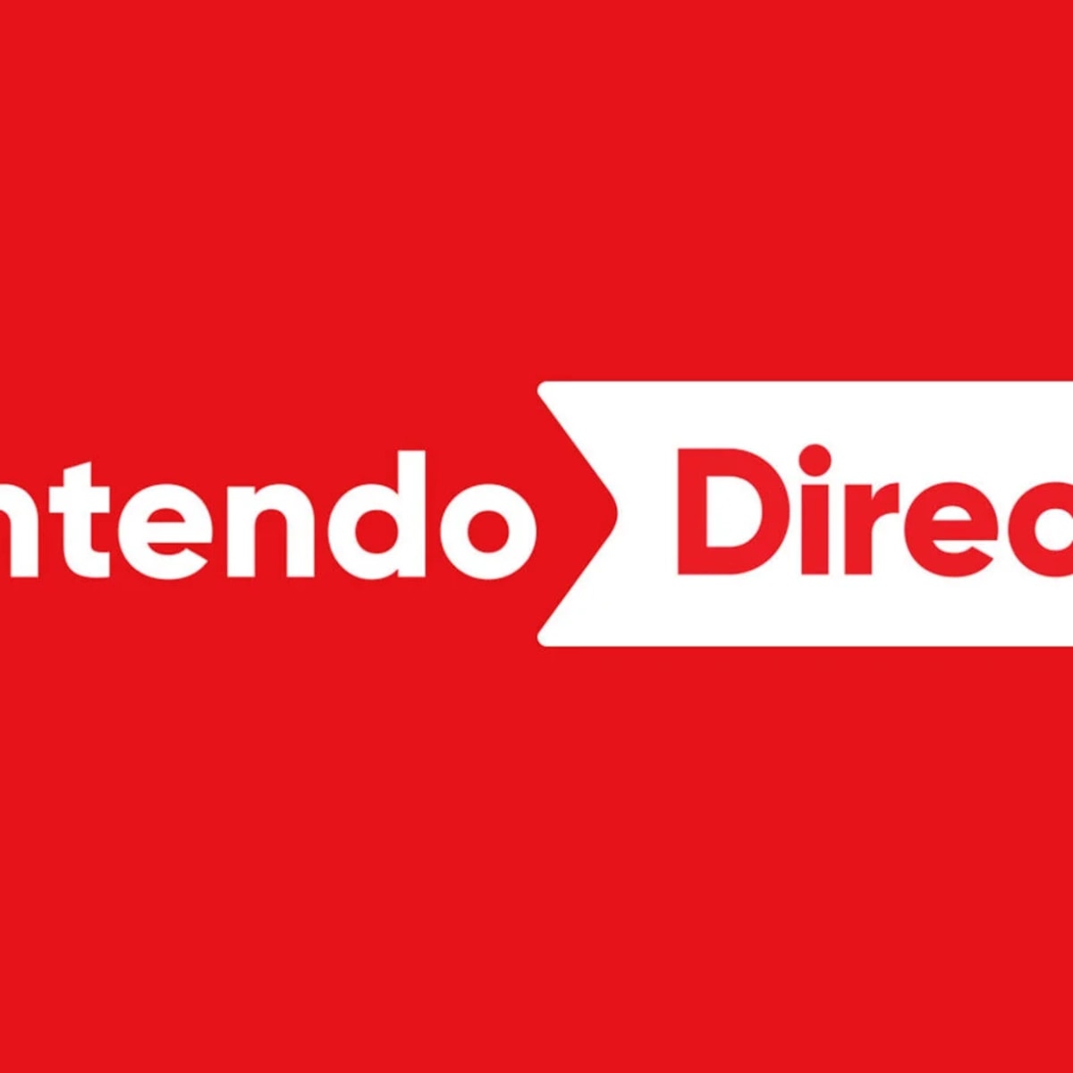 Nintendo Direct Logo auf rotem Hintergrund