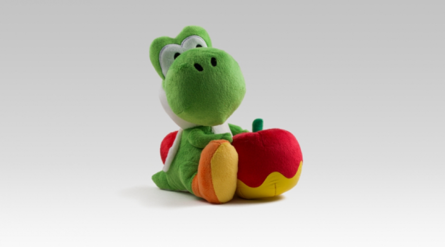 Super Mario Kuscheltier Stofftier Plüsch Figur Yoshi mit Apfel Apple 20 cm DE 